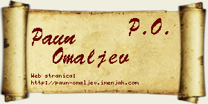Paun Omaljev vizit kartica